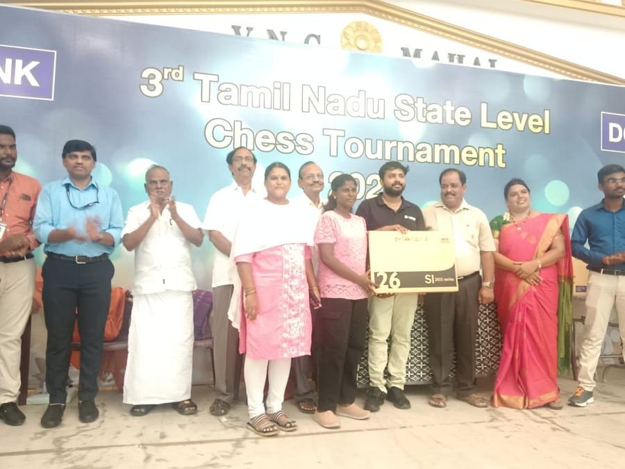 Award presentation at the 3rd Tamil Nadu State Level Chess Tournament